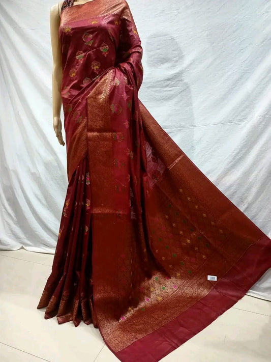 Semi Tussar Munga Banarasi Silk Saree STM05