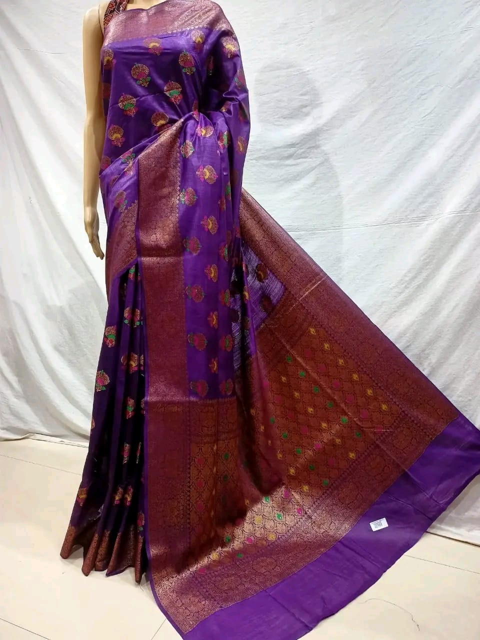 Semi Tussar Munga Banarasi Silk Saree STM08