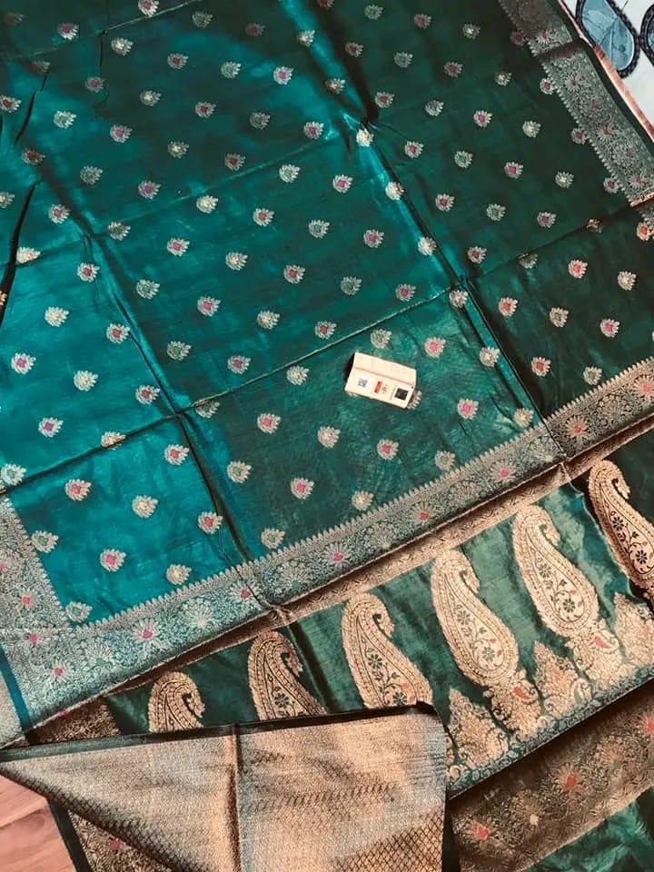 Semi Tussar Munga Banarasi Silk Saree STM17