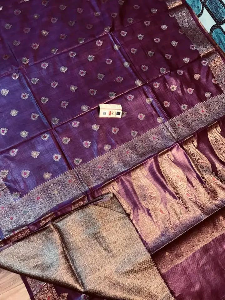 Semi Tussar Munga Banarasi Silk Saree STM16