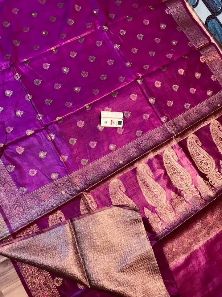 Semi Tussar Munga Banarasi Silk Saree STM18