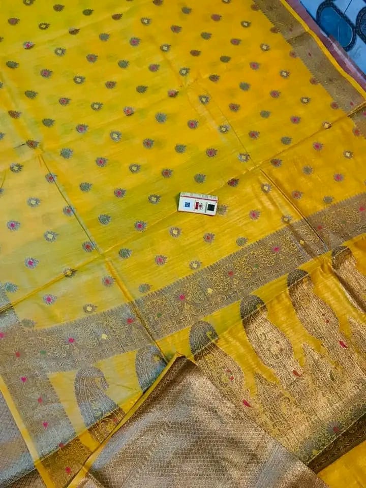 Semi Tussar Munga Banarasi Silk Saree STM19