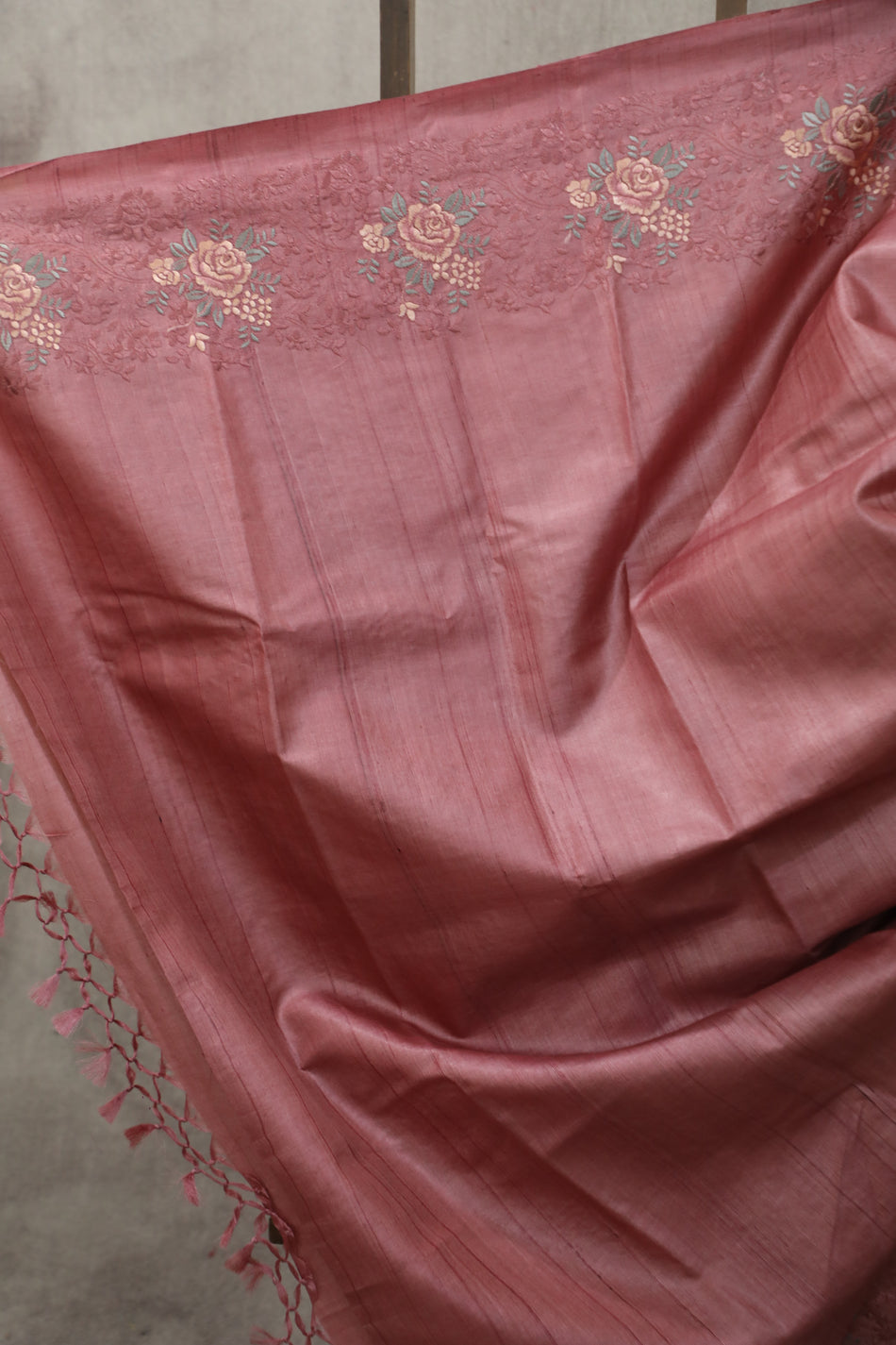 Bhagalpuri Pure Tussar Silk Saree With Beautiful Embroidery Work Saree BSE31