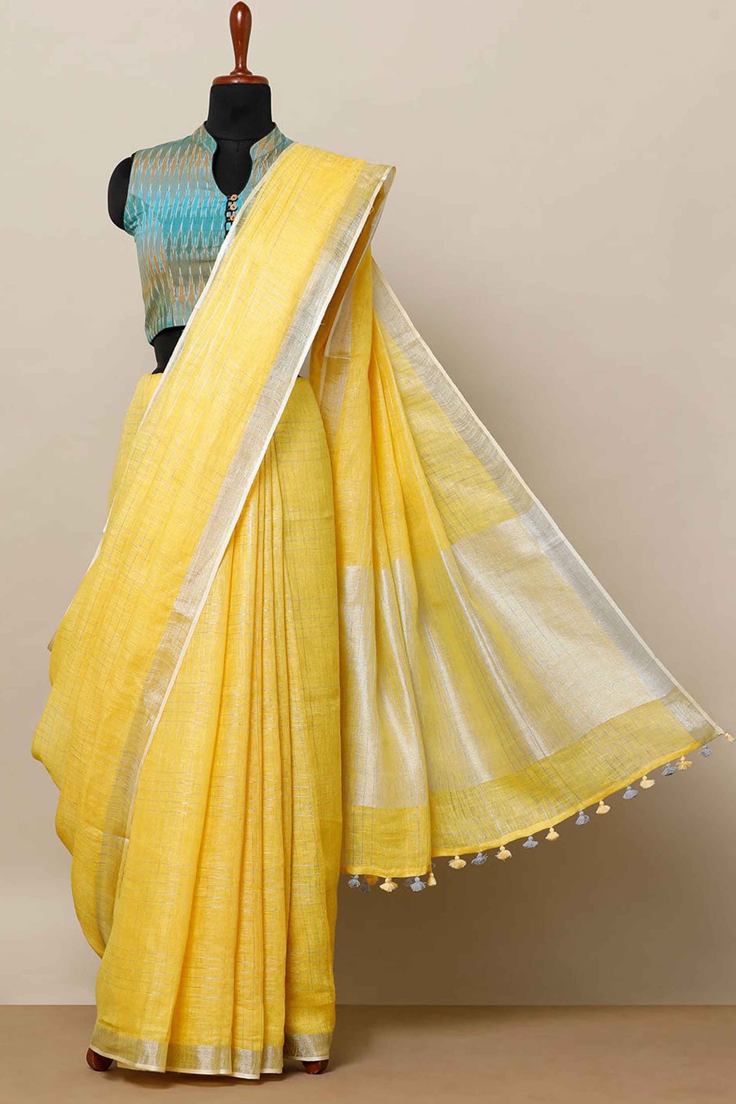 Organic Linen Saree LS06